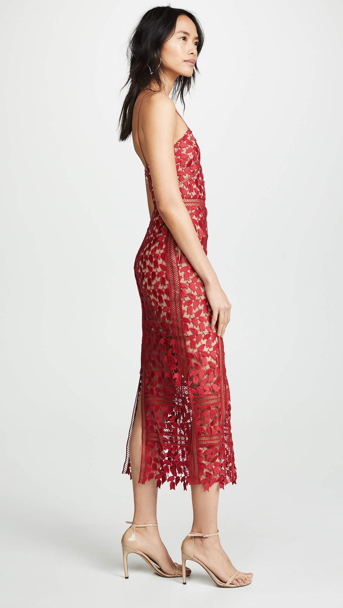 Self Portrait Womens Dark Red Arabella Dress | Desertcart Gibraltar