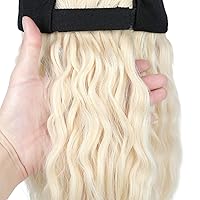 Vista 5 de AynnQueen Gorra de béisbol con extensiones de cabello para mujer, gorra ajustable con peluca sintética adjunta de 24 pulgadas, cabello ondulado