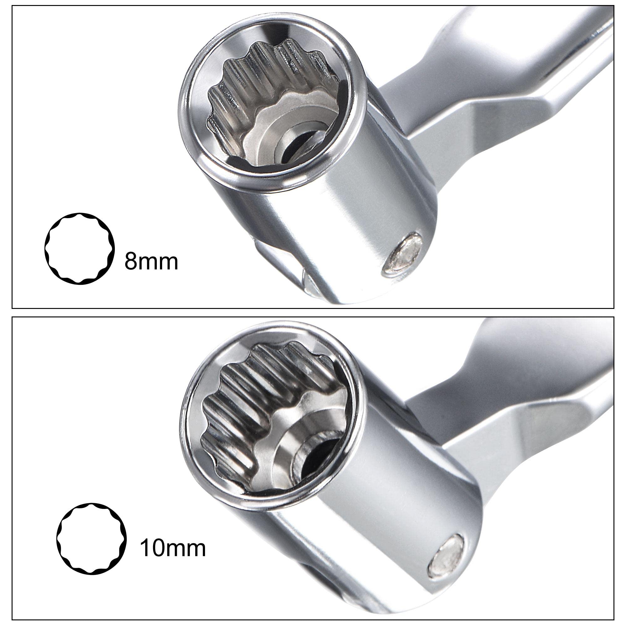 Amazon | uxcell ダブルスイベルソケットレンチ 12ポイント