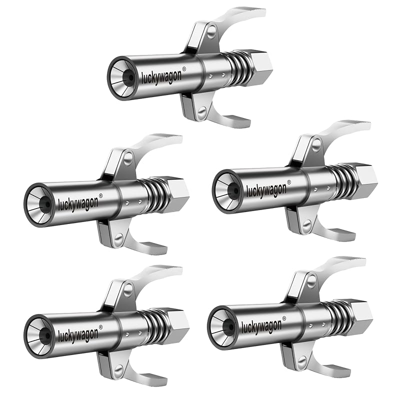 Kit de Acopladores para Engraxadeira luckywagon Pro 12.000 PSI com Rosca 1/8 NPT, 5 Peças