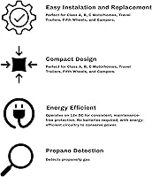 Vista 5 de Safe T Alert Serie 20 Mini Alarma de Gas LP - Alarma de Propano - Montaje en Superficie, Blanco - 20-441-P-WT