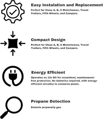 Miniatura 5 de MTI 20-441-WT 12V Mount Designer Series detector de gas, color blanco