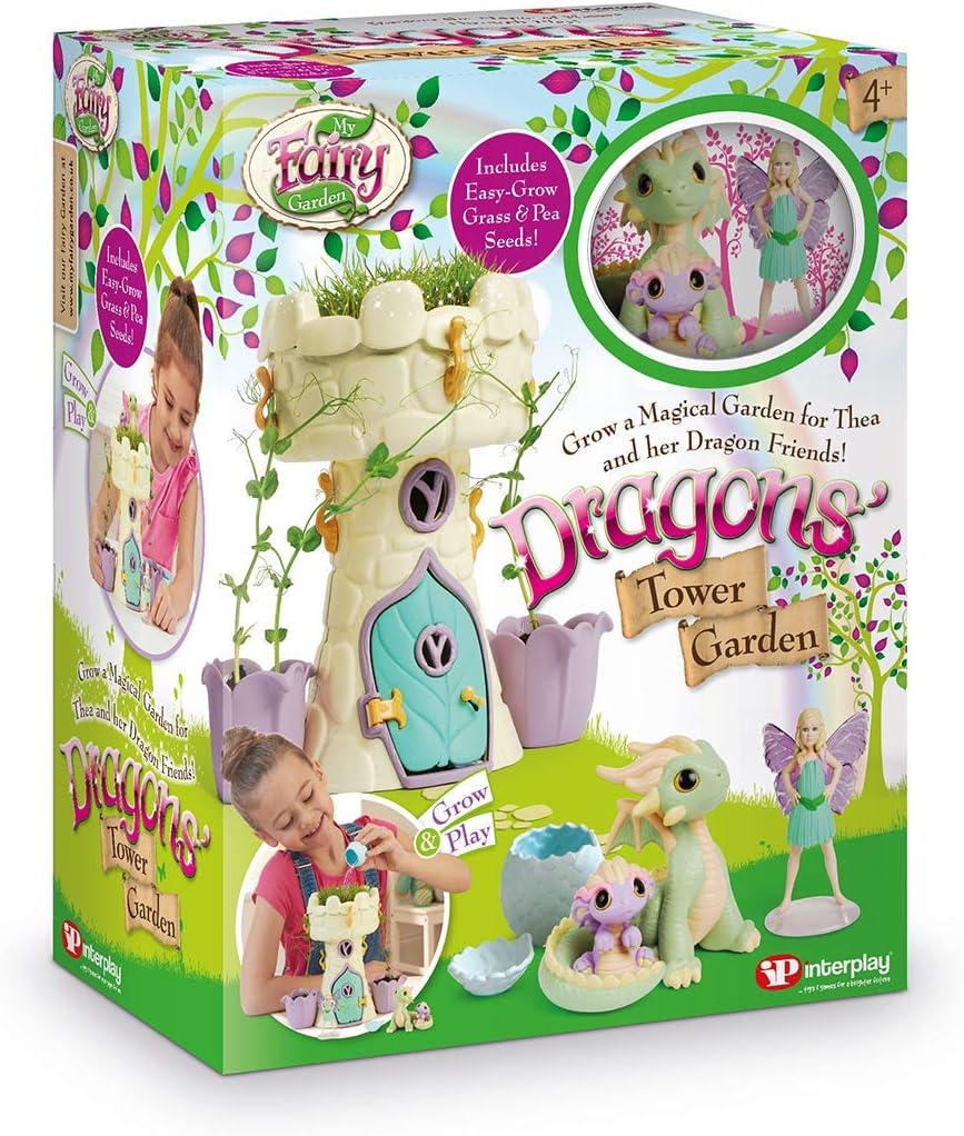 My Fairy Garden FG408 Dragon's Tower Garden Dollhouse Dolls & Accessories, Multi