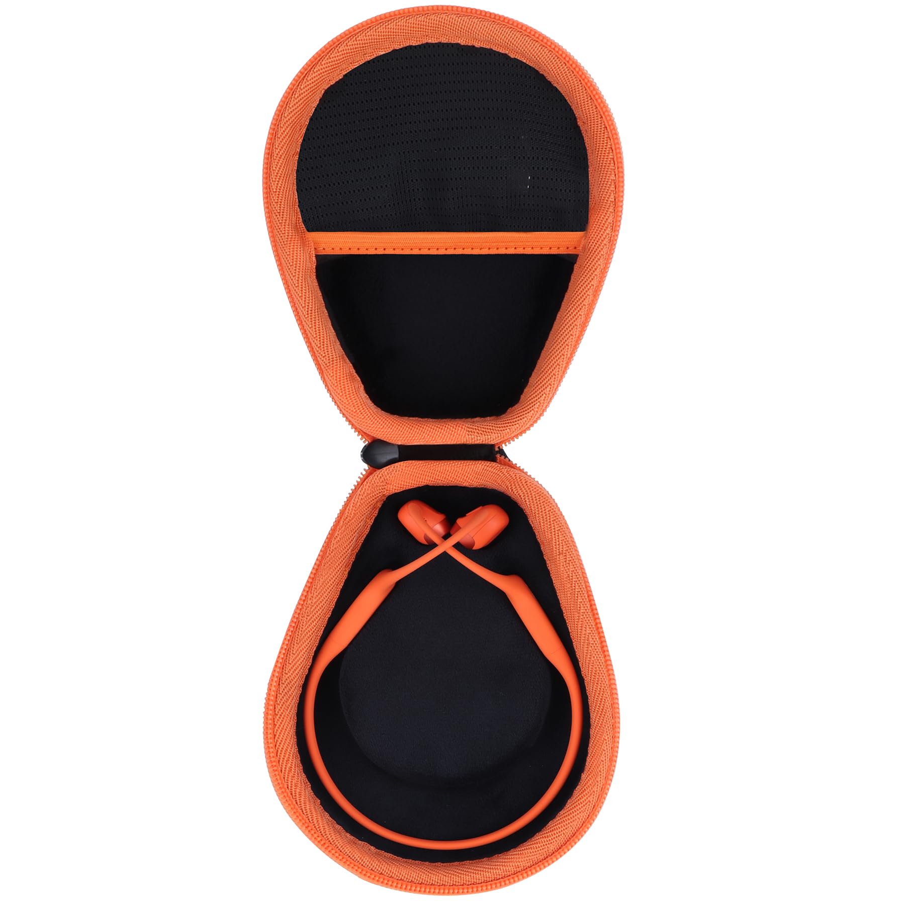 Photo 1 of Lebakort Storage Case Compatible with SHOKZ New OpenRun Pro 2/ Mini/OpenRun 1/ OpenSwim/OpenMove Open-Ear Sport Headphones (Black+ Orange Case)
