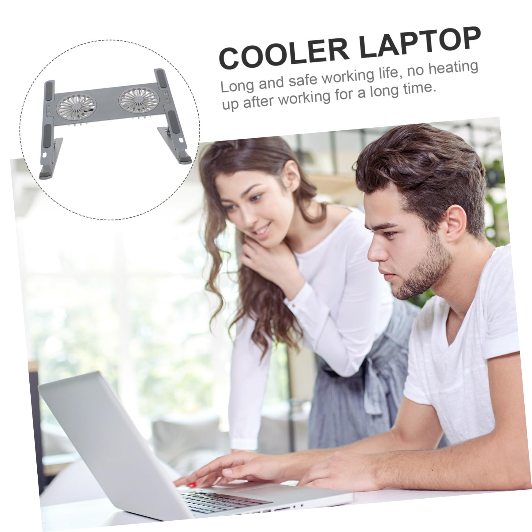 Homoyoyo Supporto Raffreddamento Notebook Supporto Portatile Regolabile in Lega di Alluminio Doppia Dissipazione e Ventilazione Interna ed Esterna per Laptop