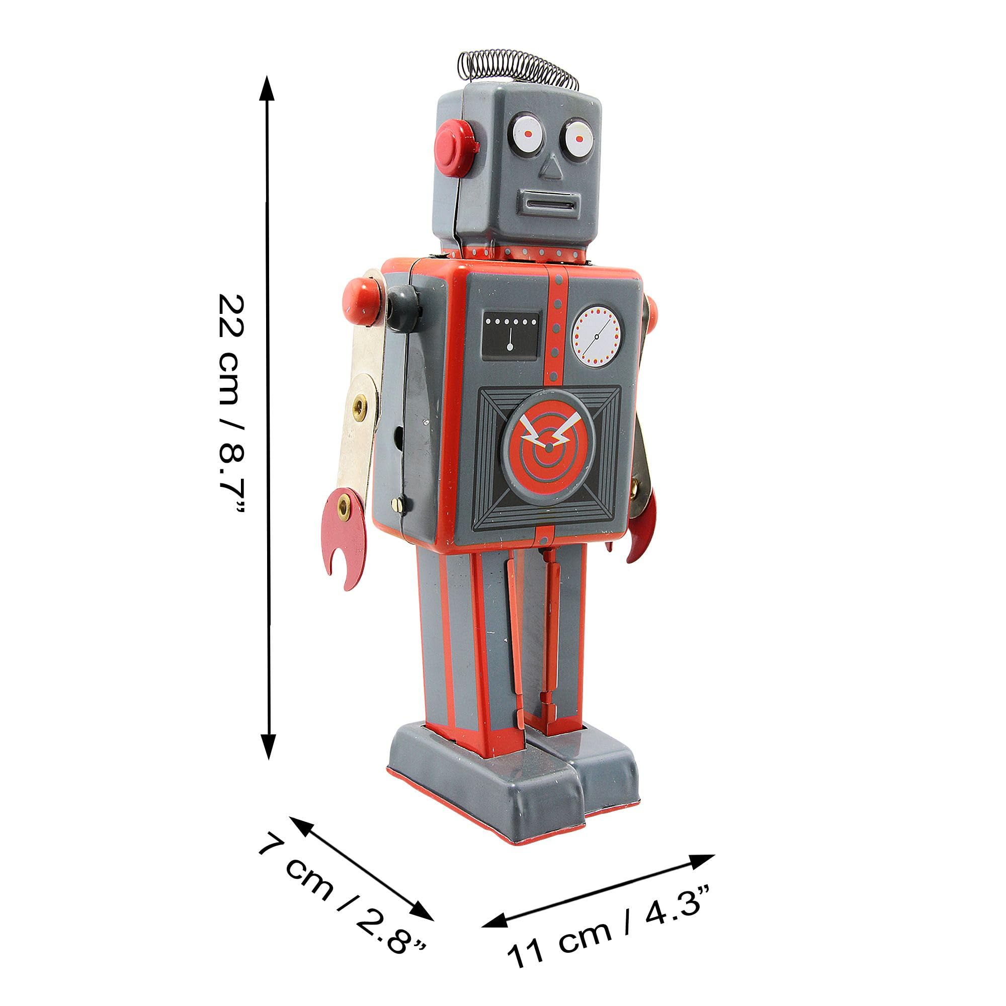 Superfreak Robot - Mechanical Robot - szary - robot blaszany - Retro zabawka blaszana
