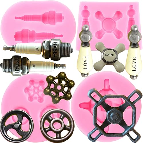 ZiXiang Steampunk - Moldes de silicona para fondant, moldes de silicona para mango de grifo, moldes de chocolate para decoración de pasteles,