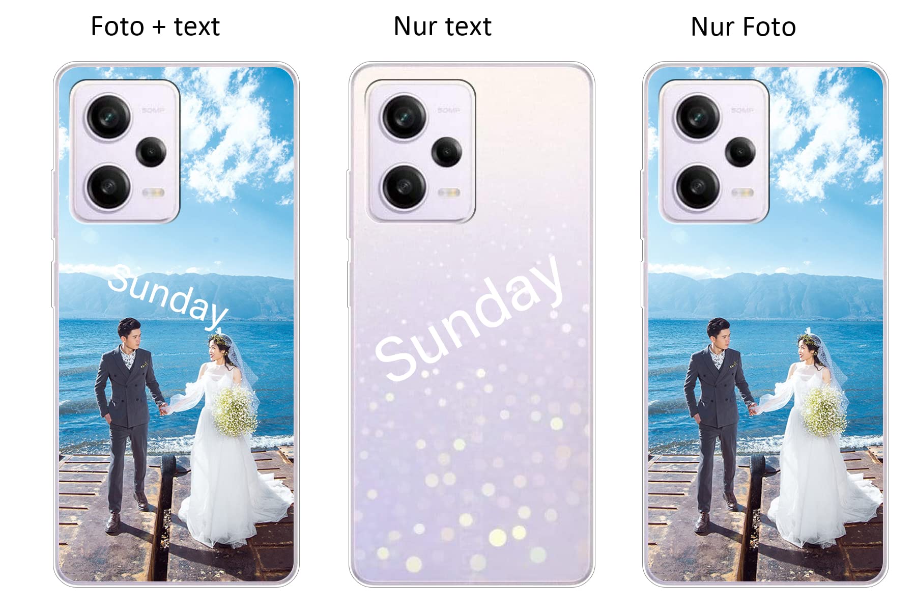 Cover Personalizzata Per Xiaomi Redmi Note 13 Pro 5G – Con Foto, Testo O Logo, TPU Morbido Trasparente - 2