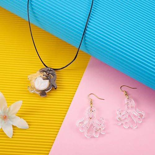 Miniatura 5 de Mega Pet 11 piezas de moldes de silicona para colgantes de animales, moldes de resina para hacer aretes con anillos abiertos, ganchos para aretes,