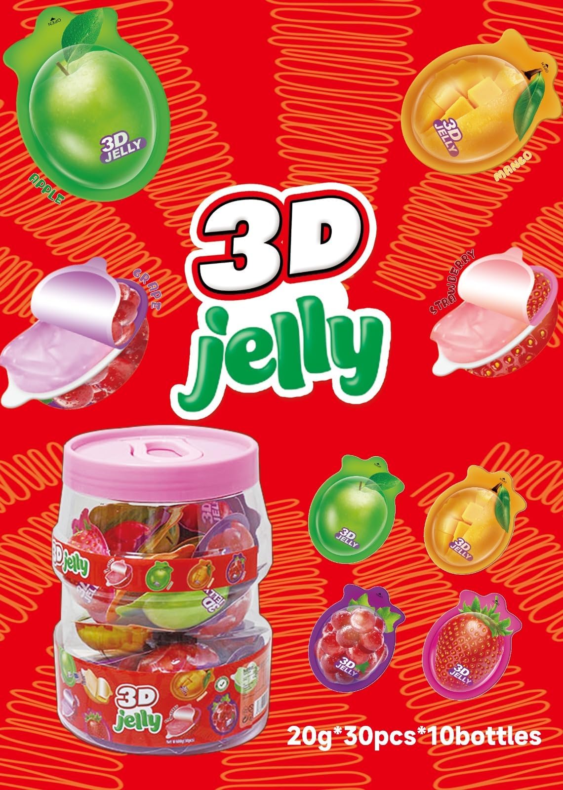 TikTok 30pcs Candy viral sweets and treats trend Tik Tok Challenge - Fruit Pops Jelly 1200 GRAMS for Children and Adults Lollies with Crazy Candy Fruit Flavors