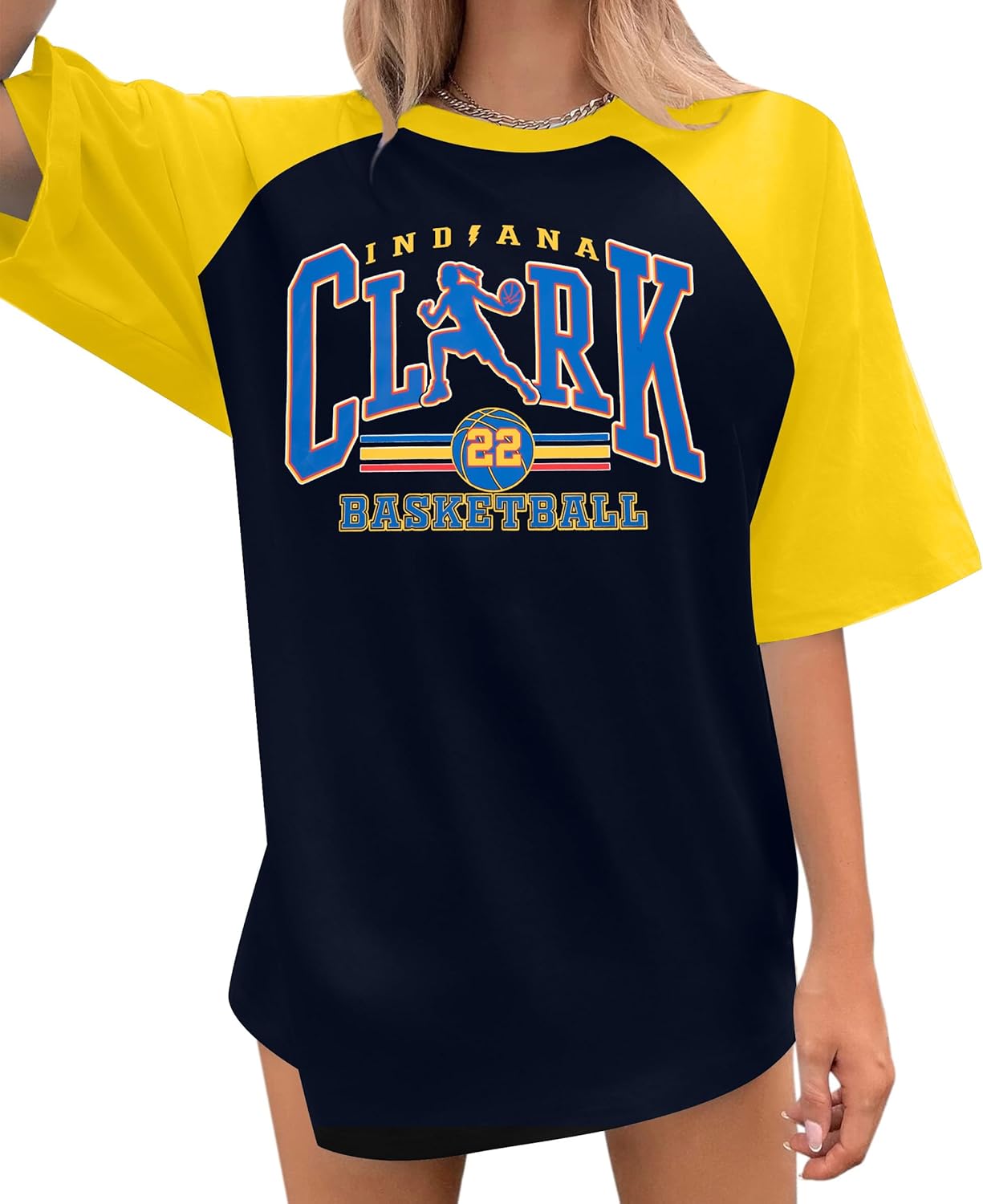 Women Basketball Shirt Oversized Basketball Mom Shirts Basketball Lover Gifts Graphic Tees Game Day Short Sleeve Tops Blue XX-Large