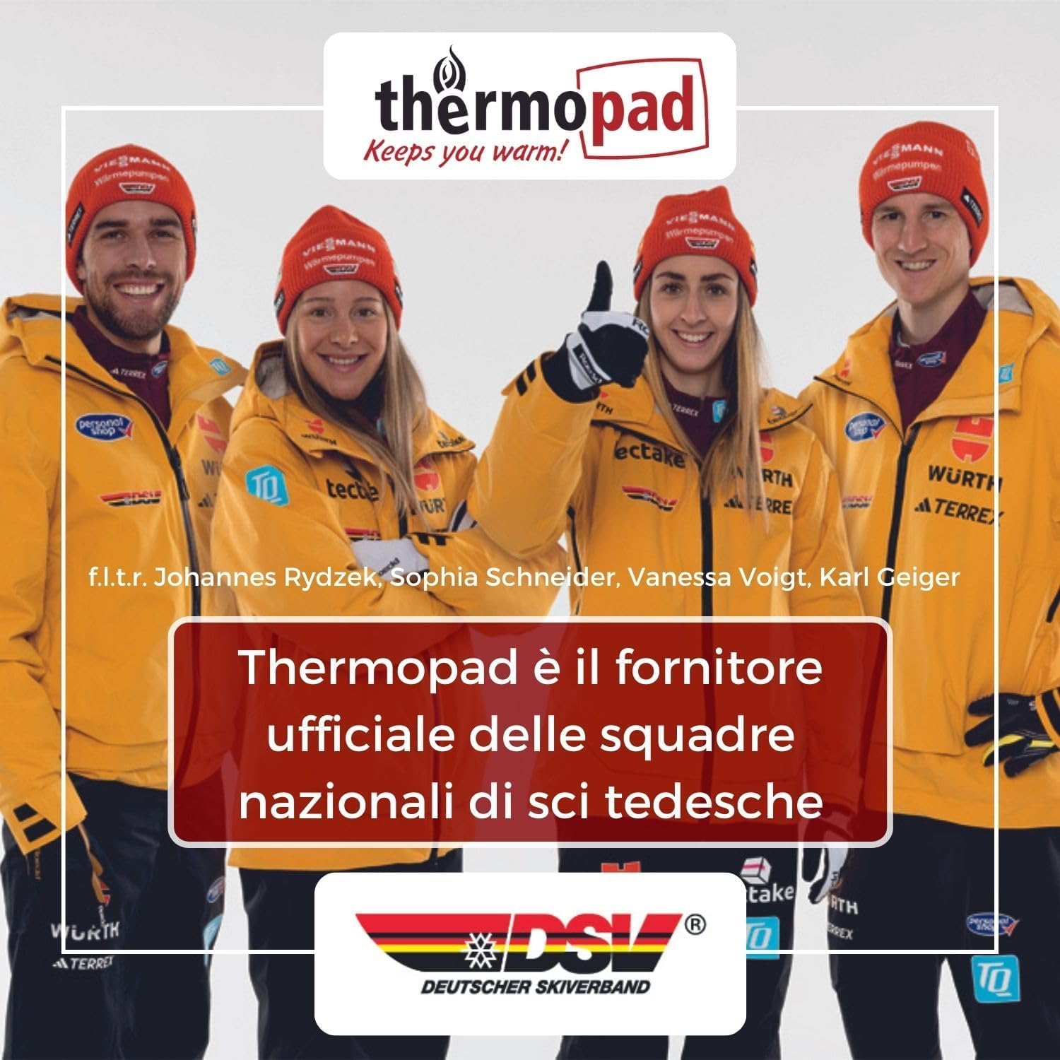 THERMOPAD scalda-suole - 30 paia (disponibili in 5 taglie) - extra caldo - solette riscaldanti - piedi caldi per 9 ore - autoriscaldante