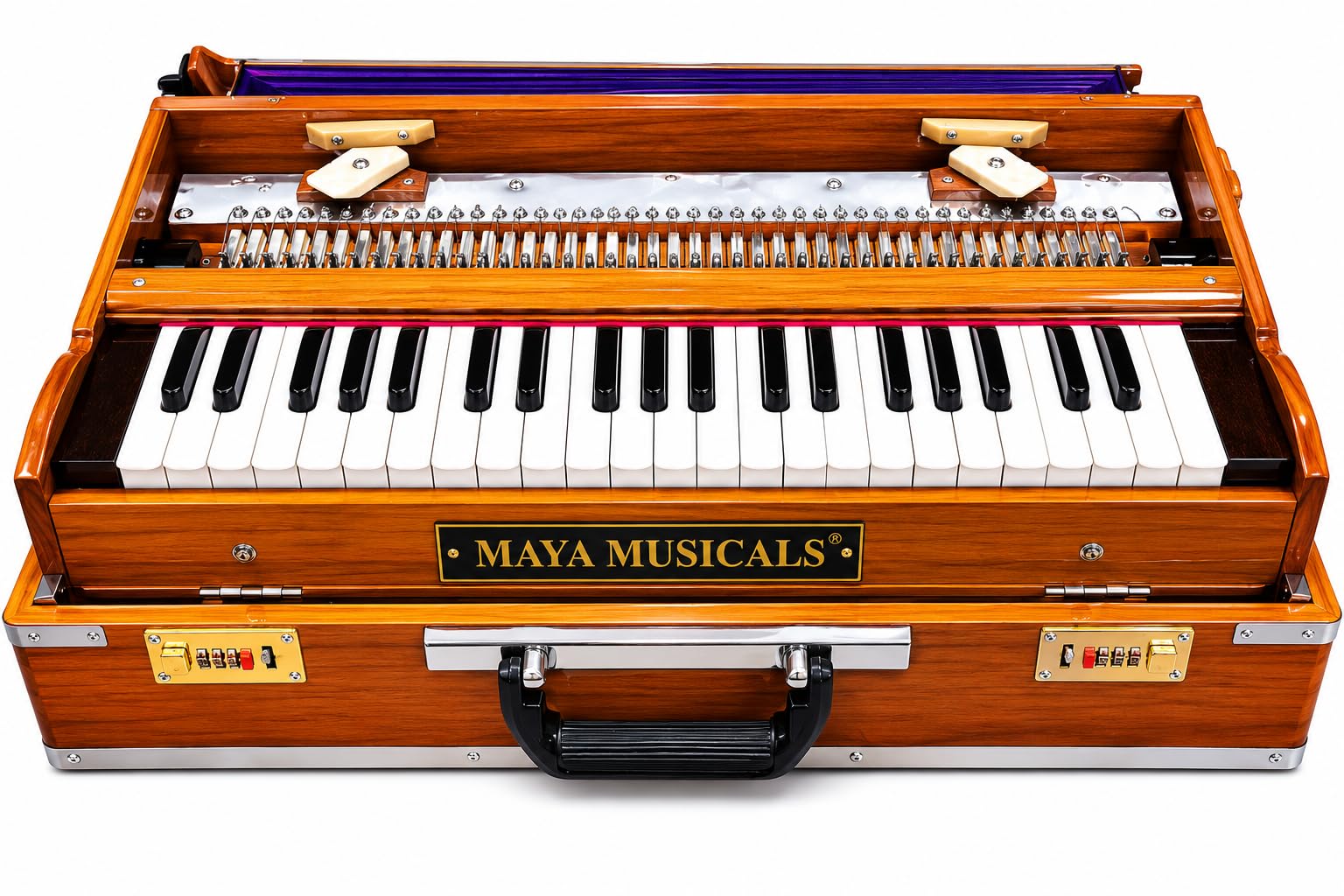3.5 Octave Student Quality Box Harmonium with 2 set of Reeds-image-14