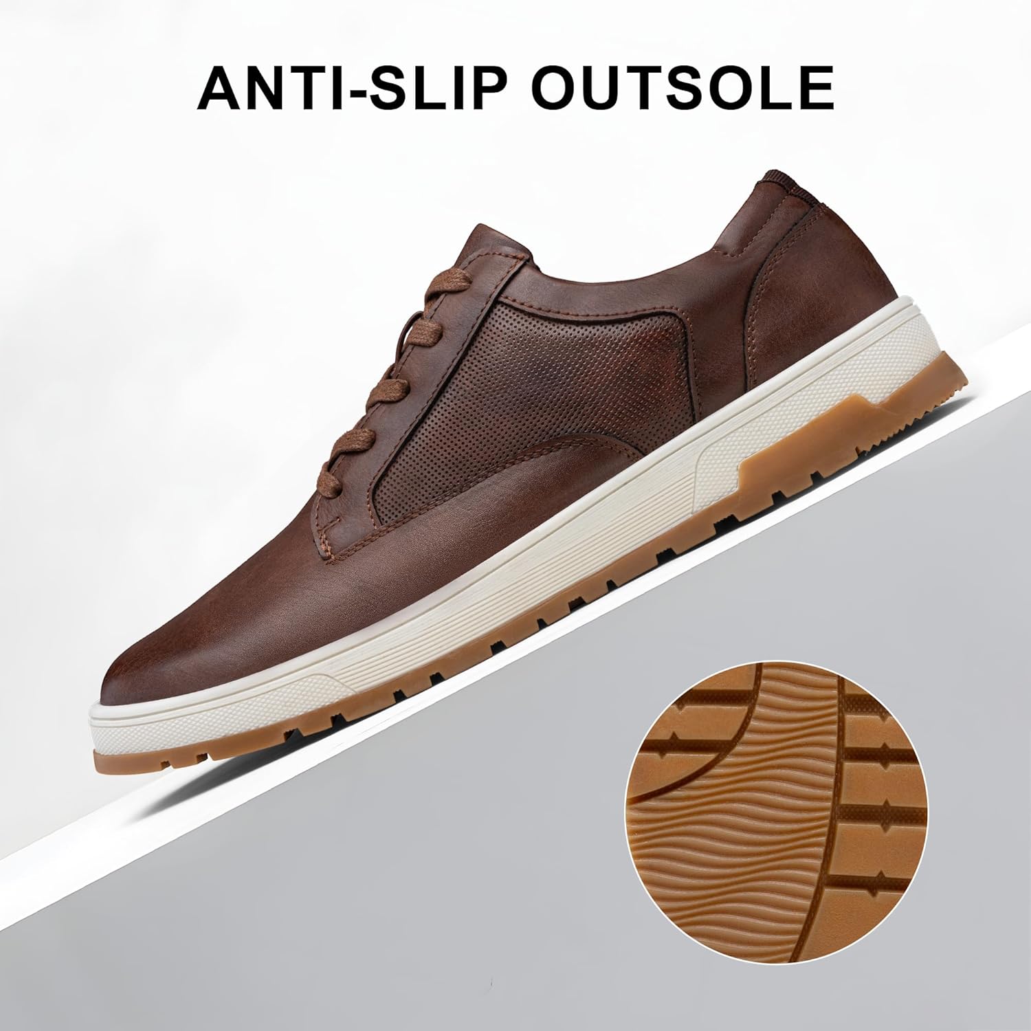 Jousen Men's Fashion Sneakers Classic Retro Casual Shoes for Men Breathable Business Dress Sneaker - Image 5