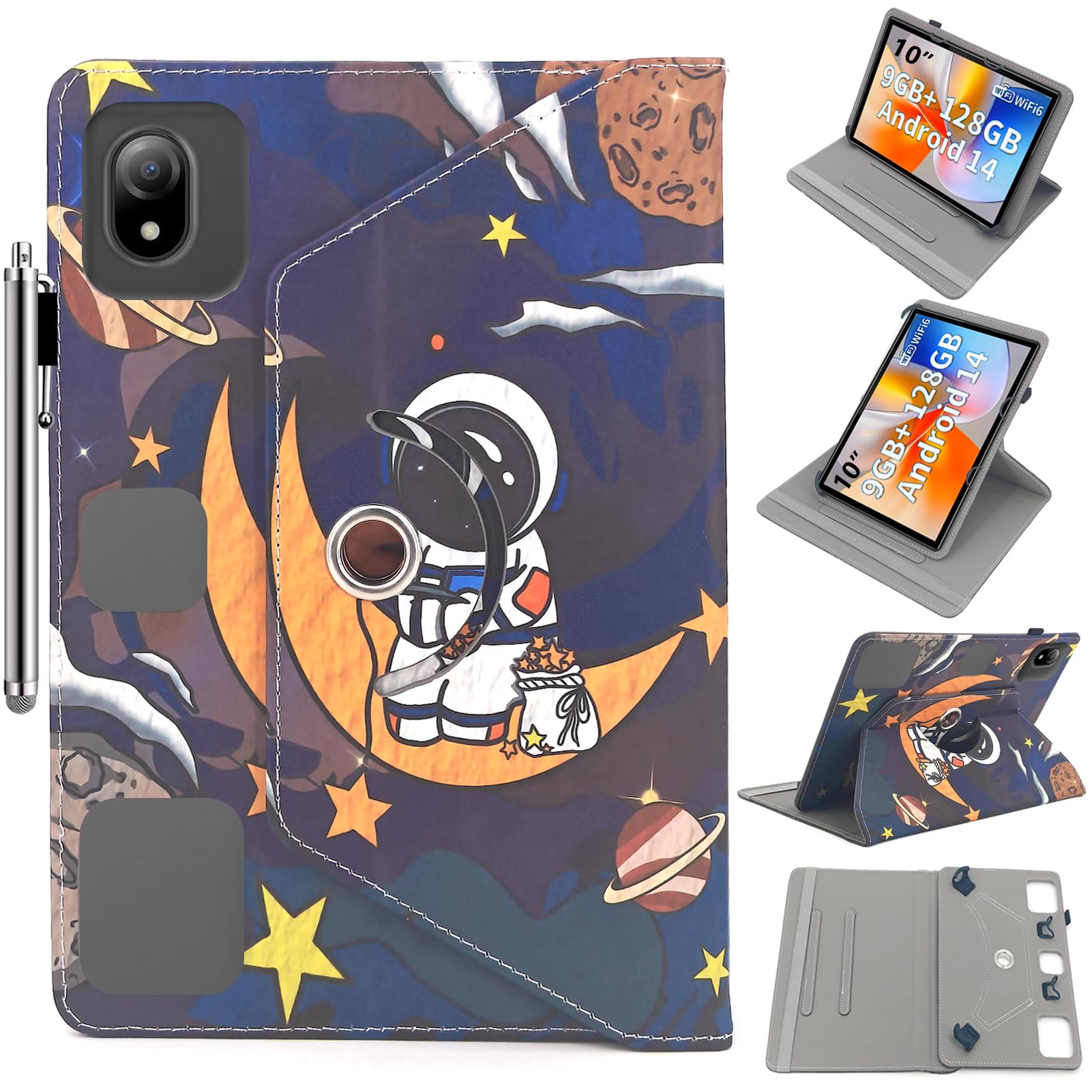 Universal Hülle für 10-10,1 Zoll Tablet für DOOGEE/Blackview/Rebecco/TUOHAITIME/TABWEE/Byxsb/SUAAT/AWOW/Ainmel/HotLight/Freeski/Biegedy/JIKOCXN/FEONAL/ZIOVO/JJGJ/Whitedeer/JUEDUR/DEERTiME