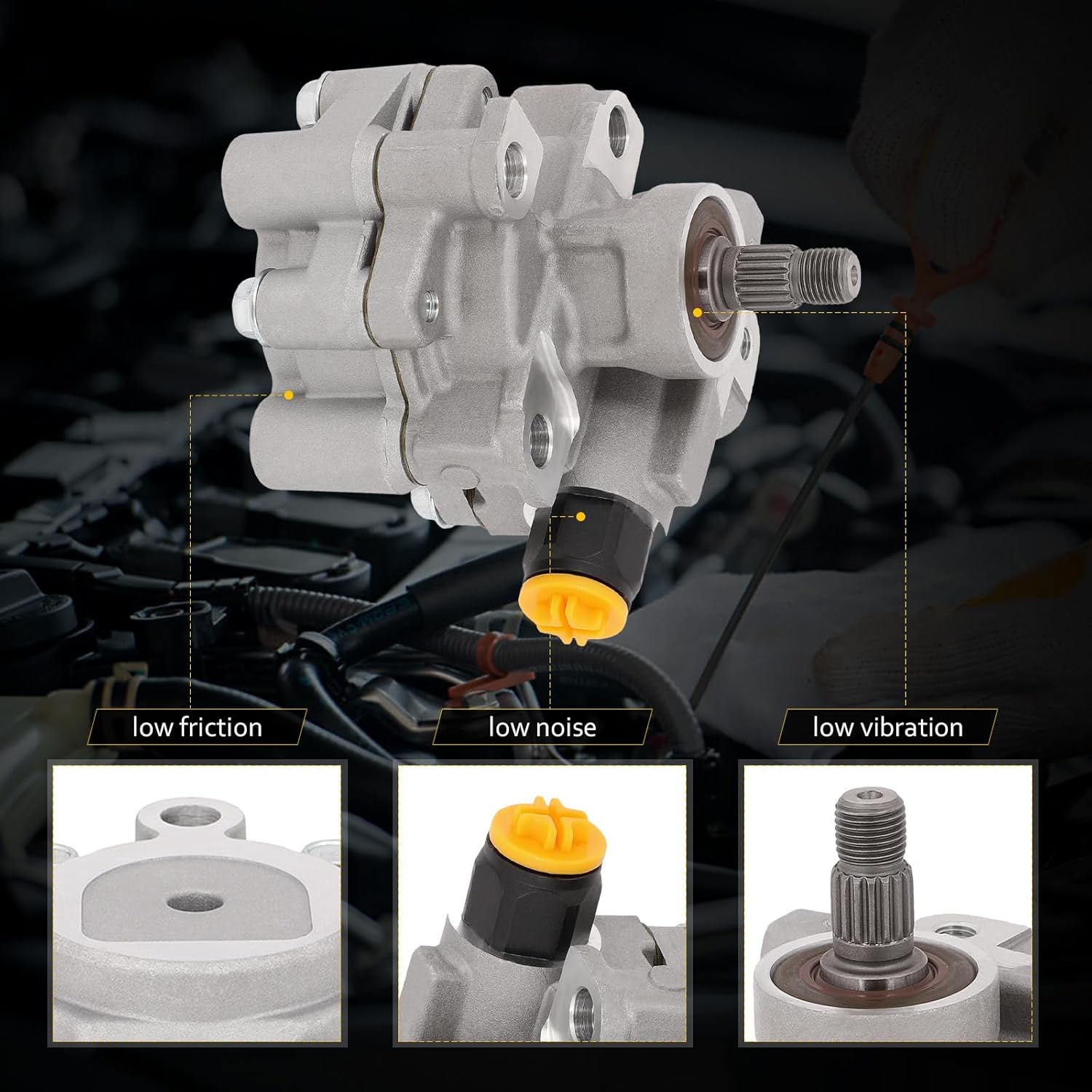 OCPTY Power Steering Pump Compatible with 2003-2009 for Lexus GX470 4.7L 2003-2009 for Toyota for 4Runner 4.7L 21-5371 96-5371 Power Assist Pump