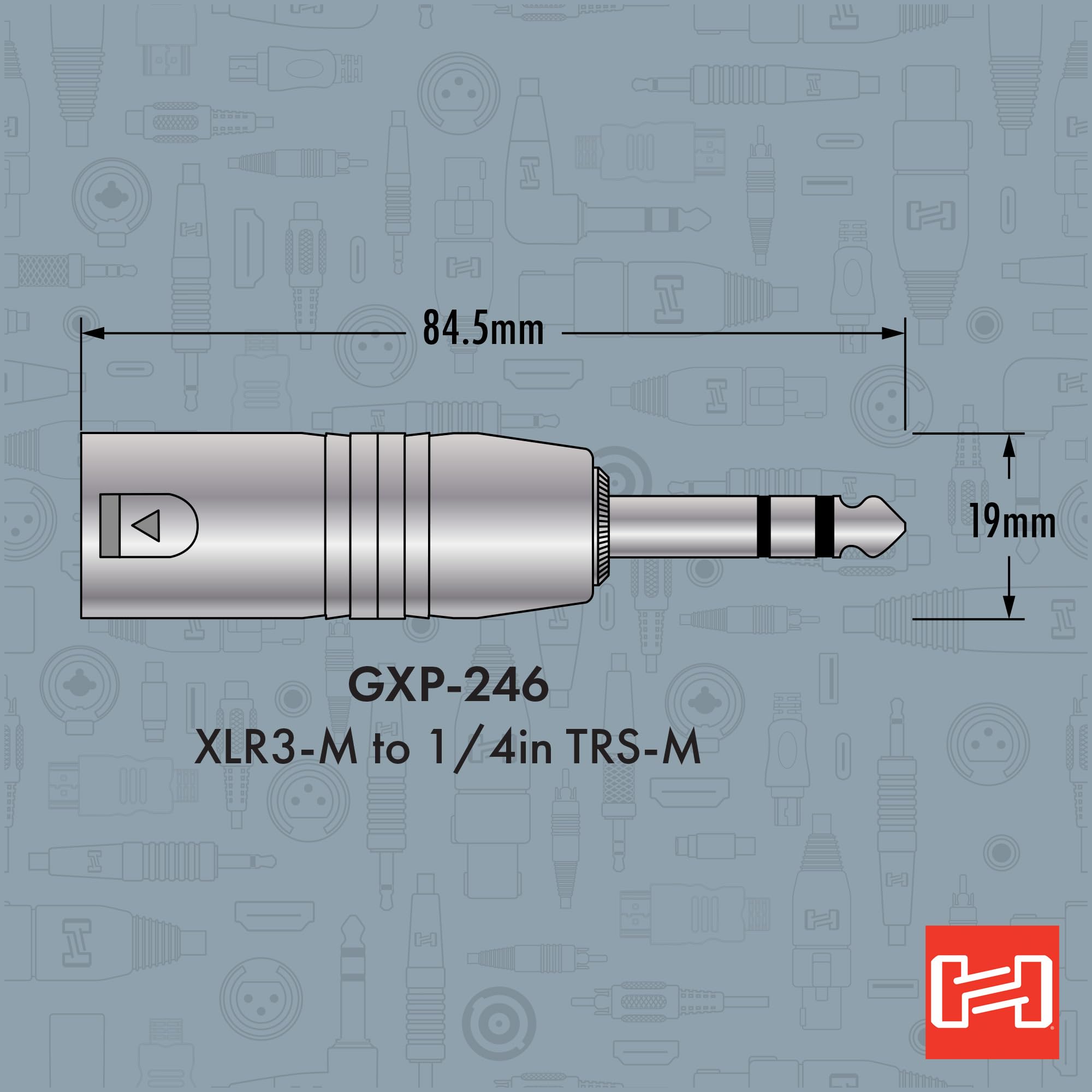 Amazon.com: Hosa GXP-246 XLR3M to 1/4 Inch TRS Adaptor : Musical