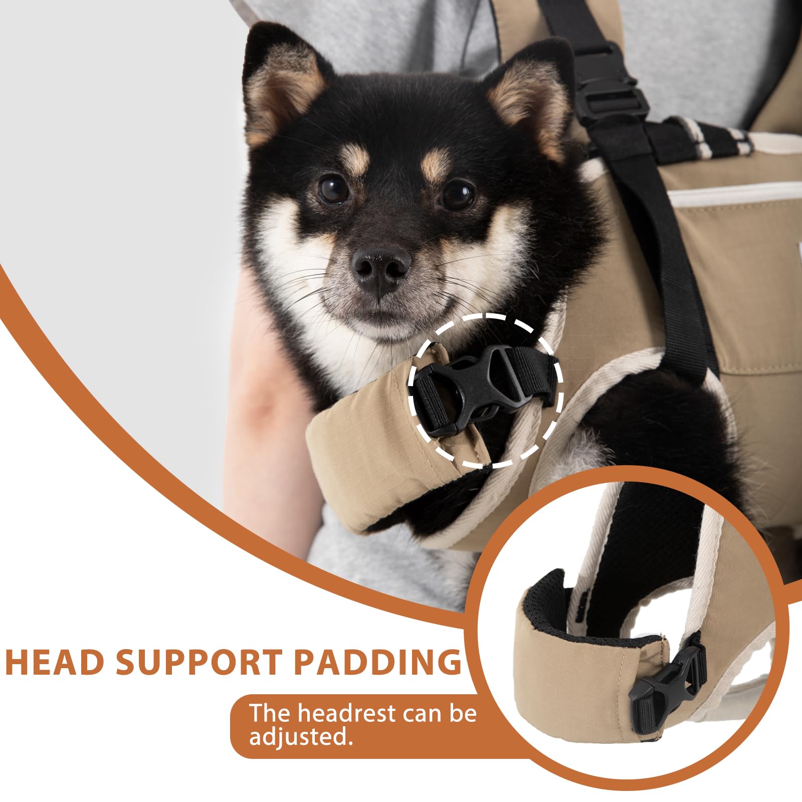 Zaino ergonomico per il trasporto del cane, con zampe orizzontali verso l'esterno anteriore e posteriore, borsa da trasporto a mani libere convertibile 3 in 1, fino a 15 kg (Verde, XL)