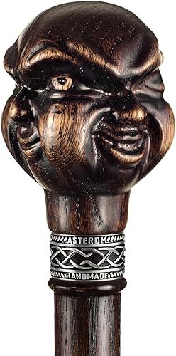 Miniatura 3 de Bastón de madera tallado único para hombres y mujeres, Buda - Elegante bastón de madera hecho a mano