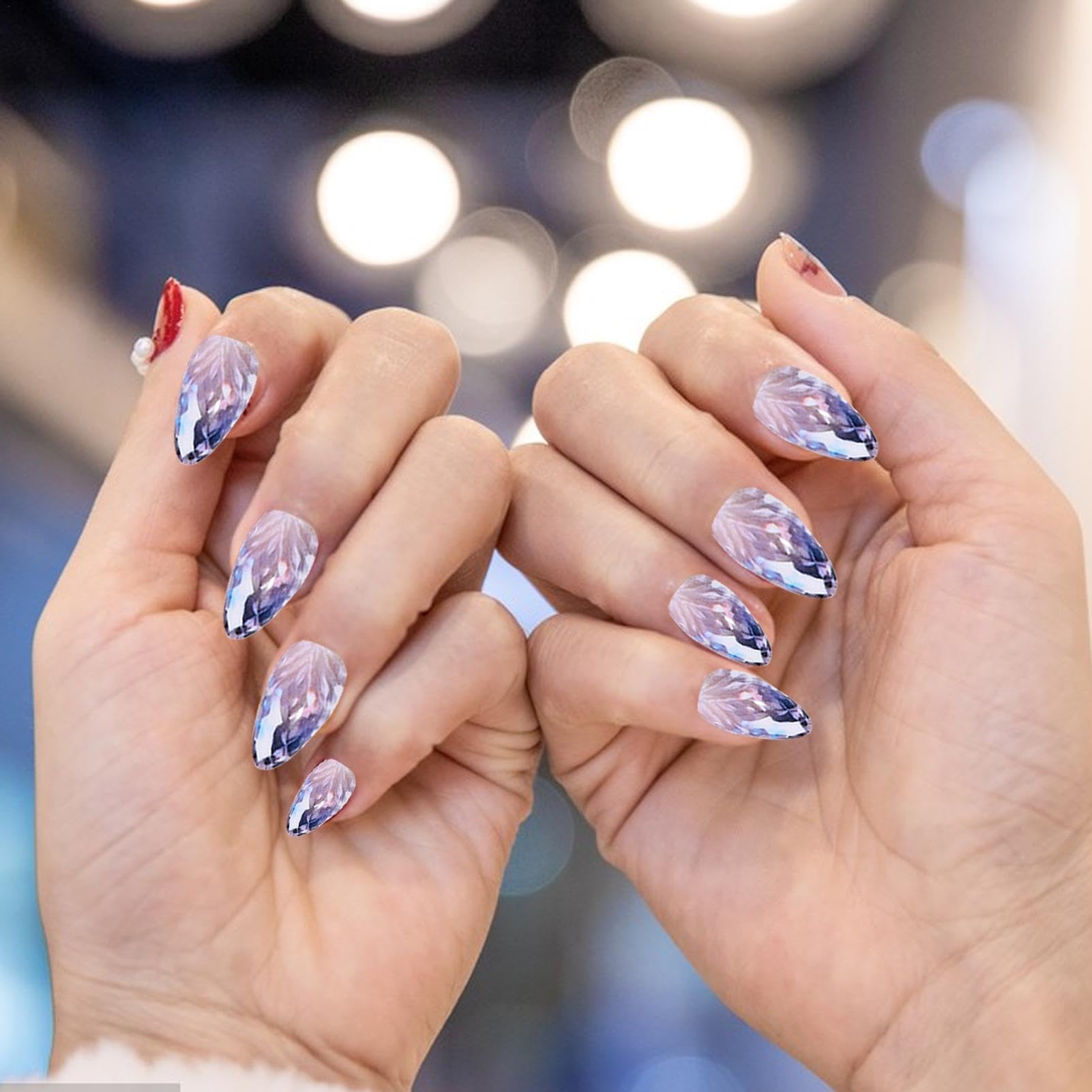 Amazon.co.jp: アーモンド ネイル セット - 12 サイズ 便利な