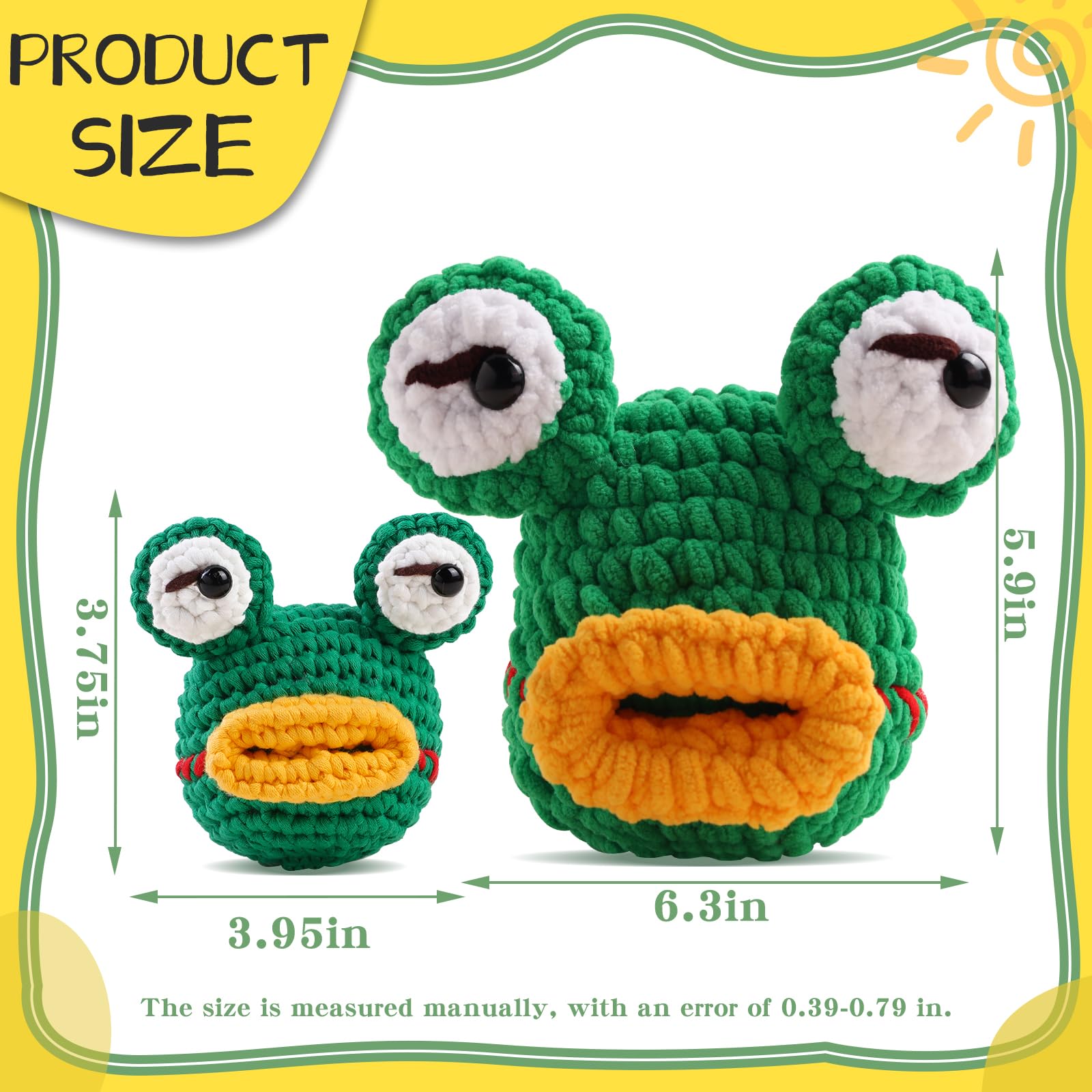 Noouwar Kit de ganchillo de 2 piezas para principiantes con tutoriales en video paso a paso, kit de ganchillo para principiantes para adultos y niños, kit de animales de ganchillo Amigurumi, kit de