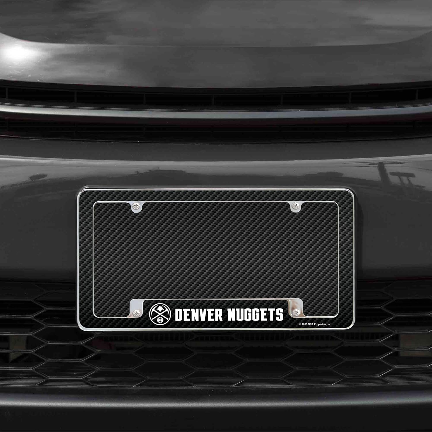 NBA Basketball Primary 12" x 6" Chrome All Over Automotive License Plate Frame for Car/Truck/SUV