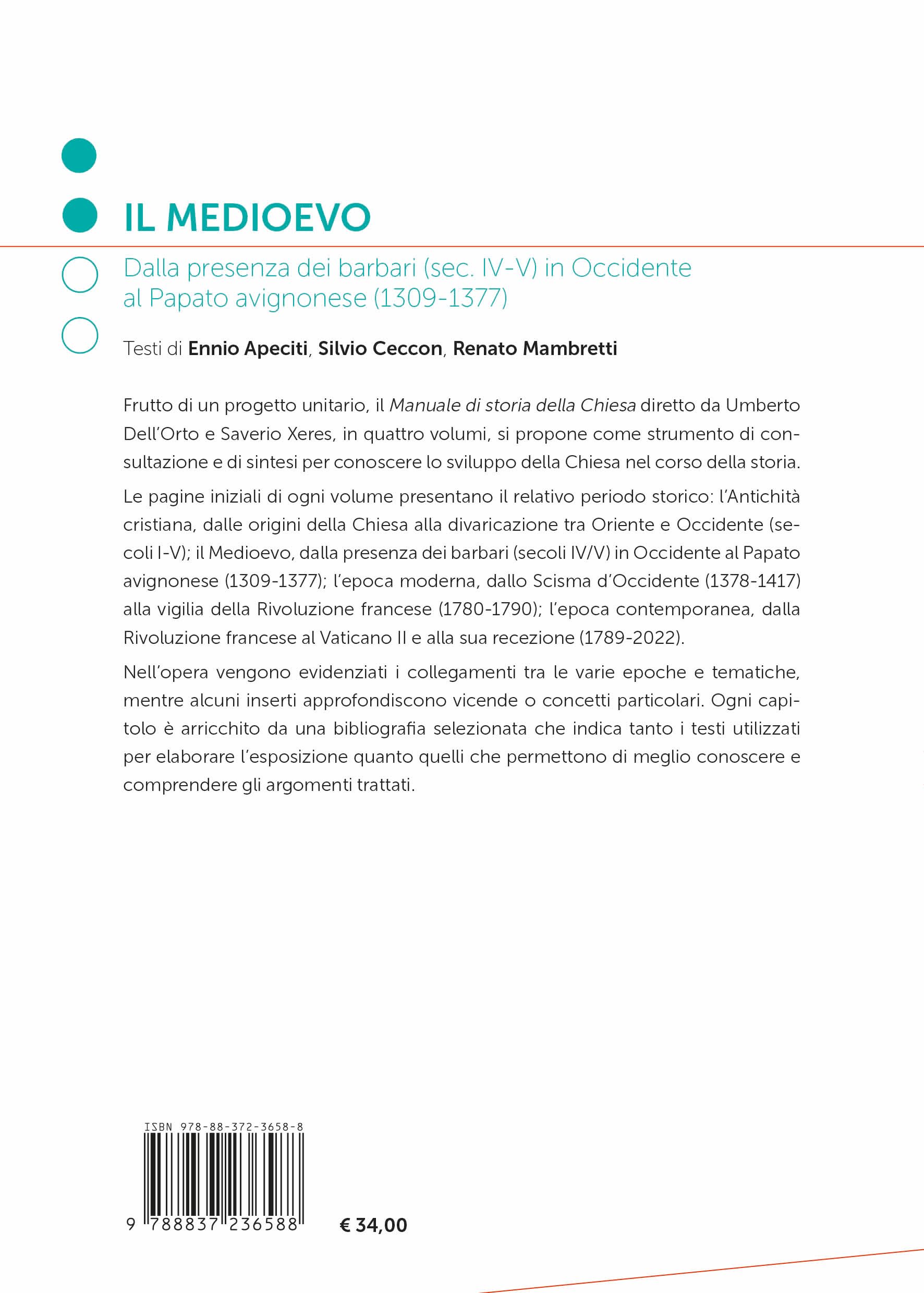 Manuale di storia della Chiesa. Nuova ediz.. Il Medioevo. Dalla Presenza dei barbari (sec. IV/V) in Occidente al Papato avignonese (1309-1377) (Vol. 2)