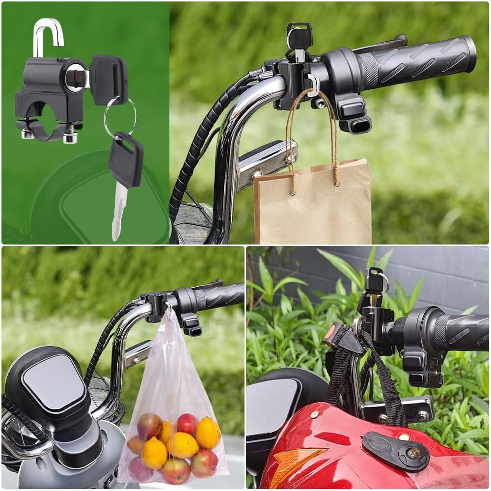 Aksesuarcı Motosiklet, Bisiklet, Scooter için Kask Kilidi, Motosiklet Aksesuarları, Çok Amaçlı 22-26 mm Gidon Kask Kilidi