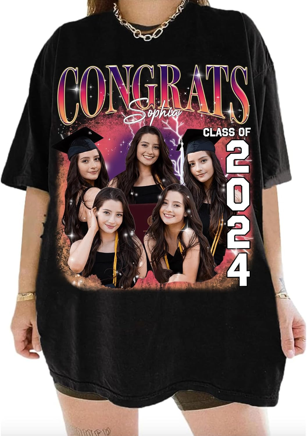 Amazon.com: IZI POD Custom Graduation Senior Shirt, Personalized Photo ...