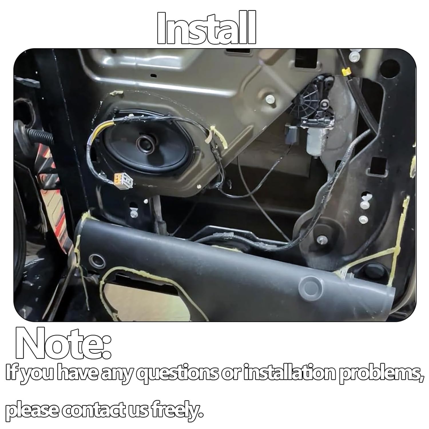 Rear Passenger Side RH Door Jumper Wire Harness Assembly for 2009-2014 Ford F150 Crew Cab,9L3Z-14630-CAA, AL3T-14632-DD, 9L3T-14632-JCA
