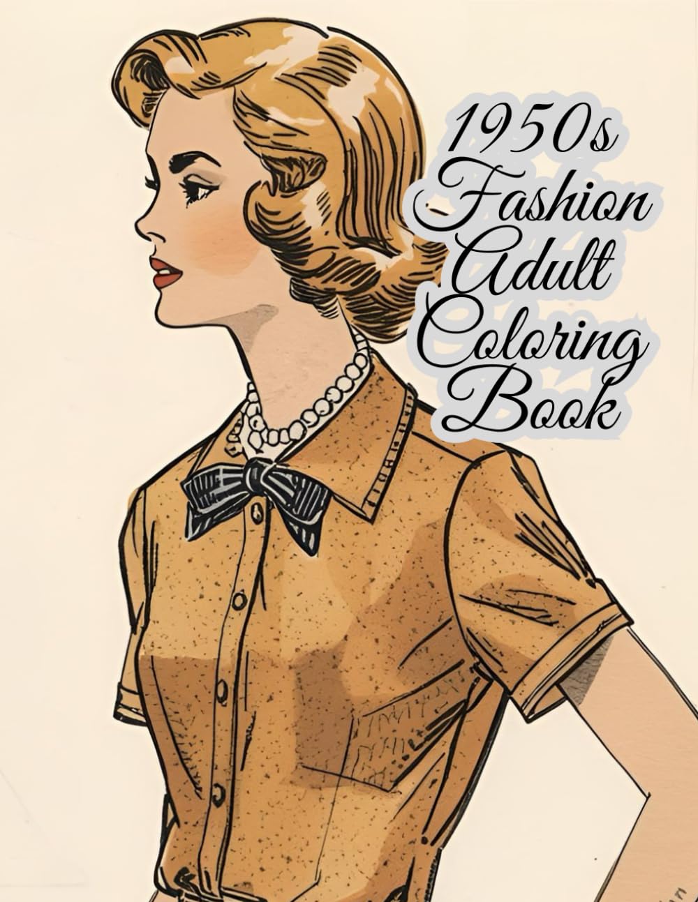 1950s Fashion Adult Coloring Book