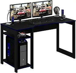 Mesa gamer ME4152 Preto/Azul