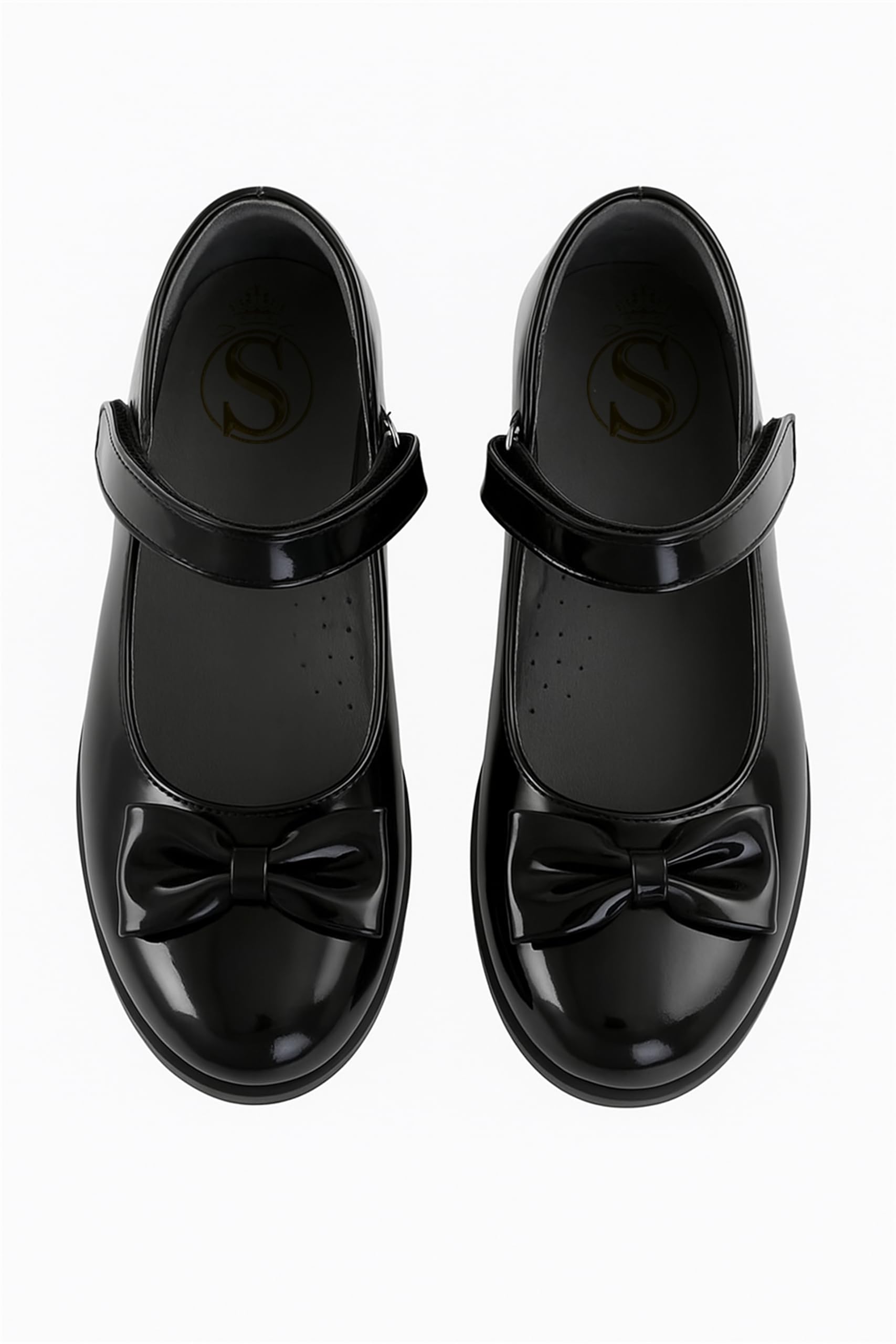 SIRRI Zapatos de Vestir Mary Jane de Charol para niñas, Calzado Plano para comunión y Ocasiones Especiales.
