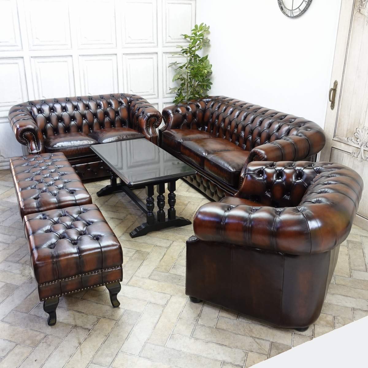 Amazon｜チェスターフィールドソファー SA-232 イギリスアンティーク調