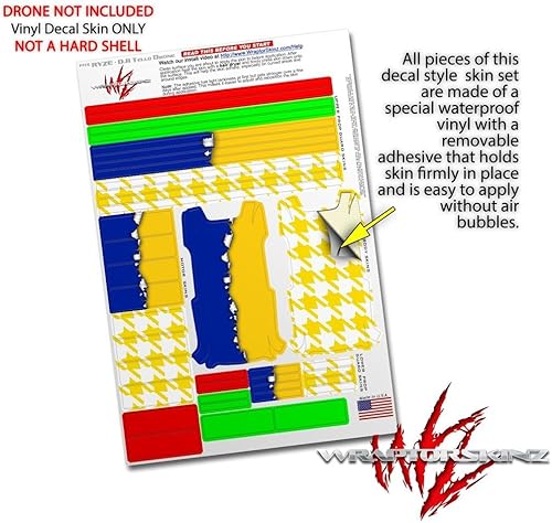 Miniatura 4 de Skin Wrap 2 Pack para DJI Ryze Tello Drone Ripped colores azul amarillo Drone No Incluidas
