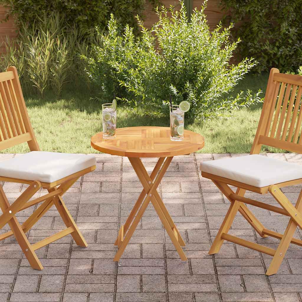 Round Natural Teak Wood Tabletop, 23.6-inch Diameter, Solid Teak, Durable, Weather Resistant, for Dining Room, Outdoor Patio, Commercial &amp; Home Use