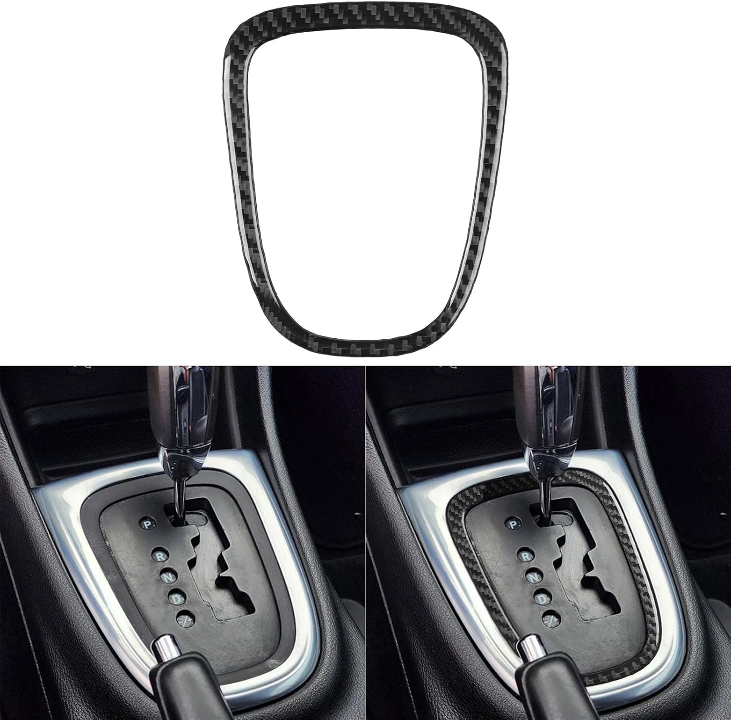 Durable Real Carbon Fiber Fit for Chrysler 200 2011 2012 2013 2014 Touring Limited LX S Accessories Car Center Console Water Cup Holder Handbrake Panel Cover Interior Trim Sticker Decal Black