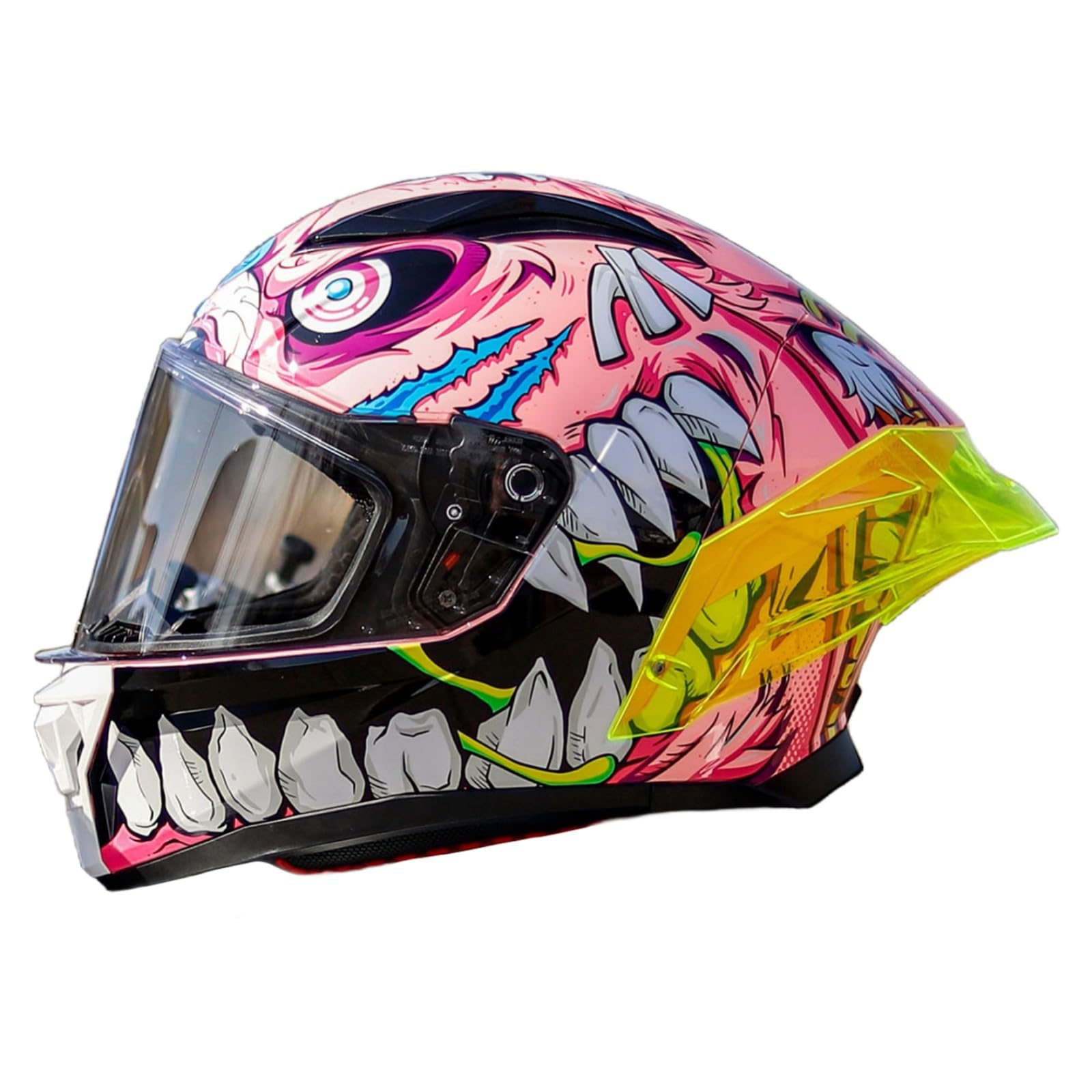 Kask motocyklowy na całą twarz, z osłoną przeciwsłoneczną, certyfikat ECE 22.06, unisex, kask motocrossowy, integralny kask motocyklowy