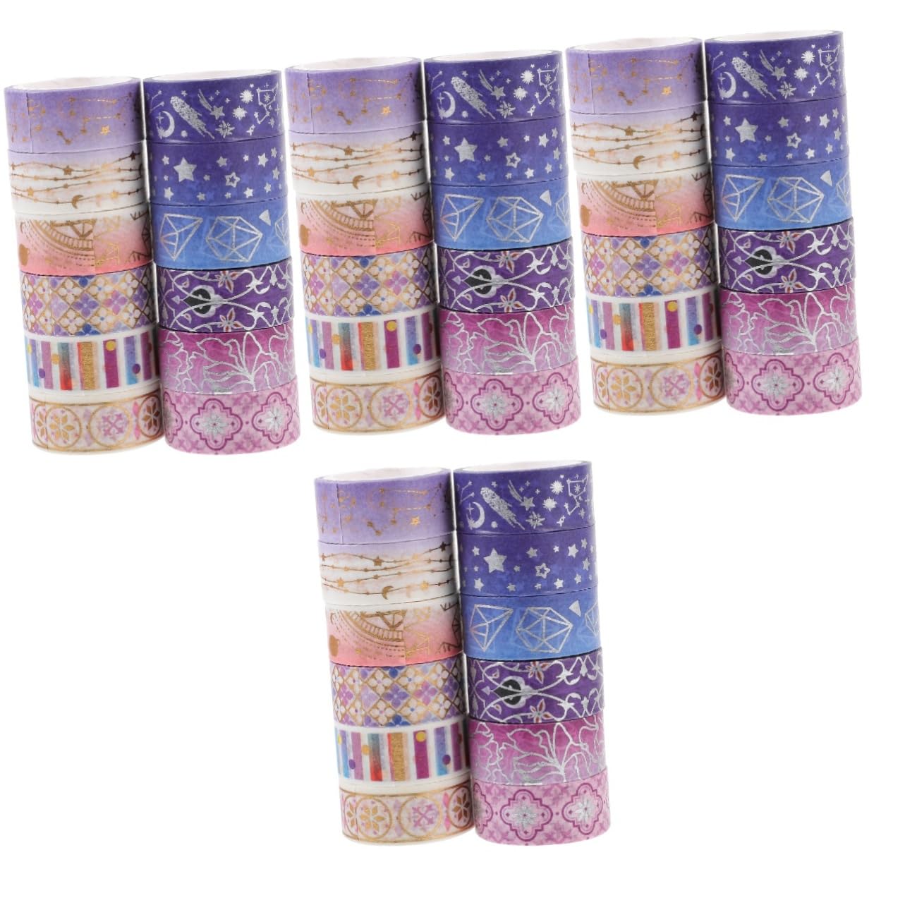 Operitacx 4 Set Nastro Adesivo Washi Per Stampa A Caldo Carta Adesiva Per Manuali Evidenziatori Pennarelli Accessori Trasparenti Per Animali Puntini Per Artigianato Penna 12 * 4
