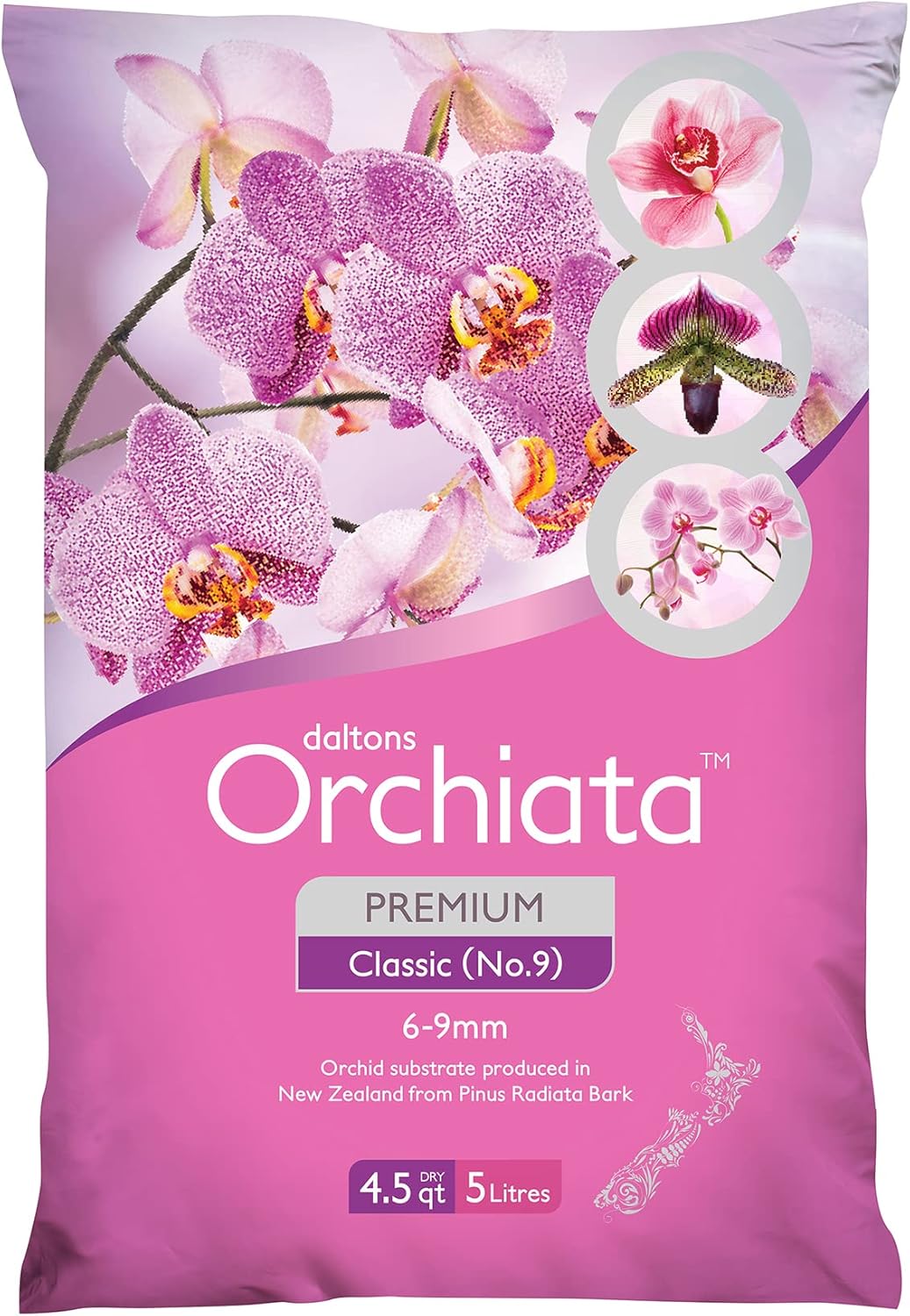 Orchiata Orchid Bark | 100% Pure New Zealand Pinus Radiata | Classic ' to ' Organic Potting Bark for Aeration and Longevity