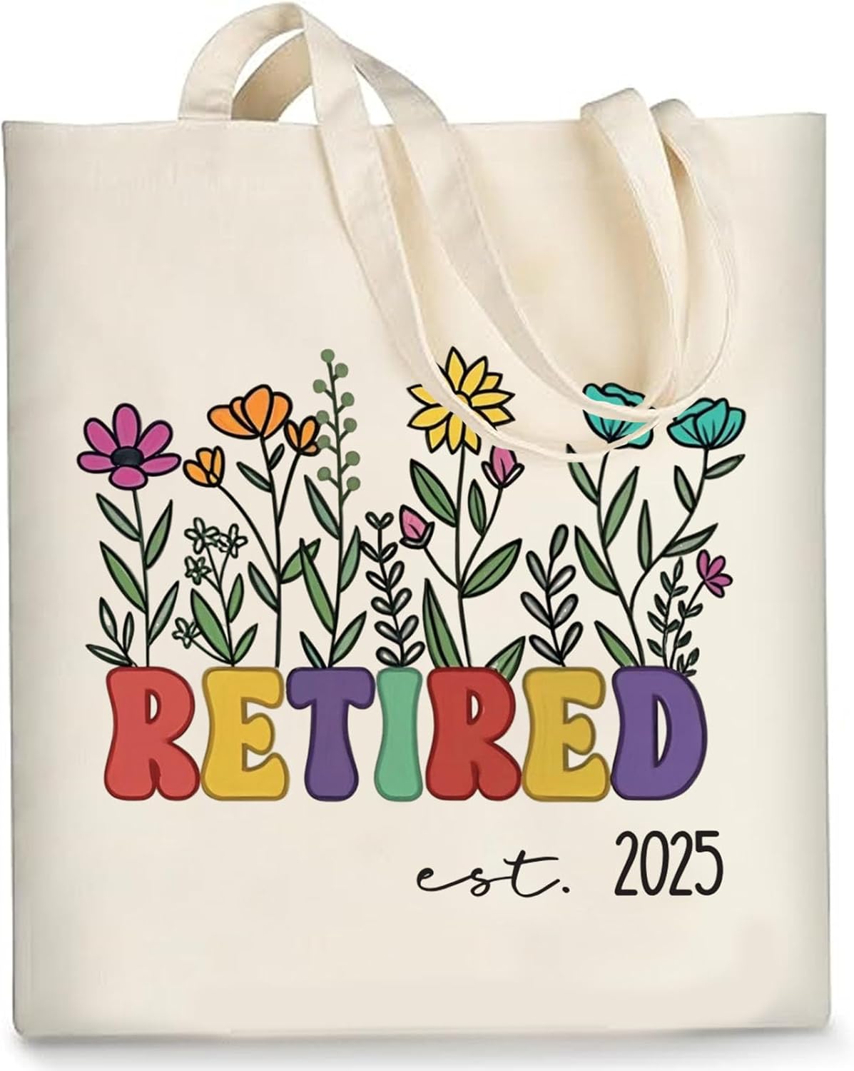Retirement Tote Bag Gift - Happy Leaving Job Present For Coworkers, Teachers & Friends