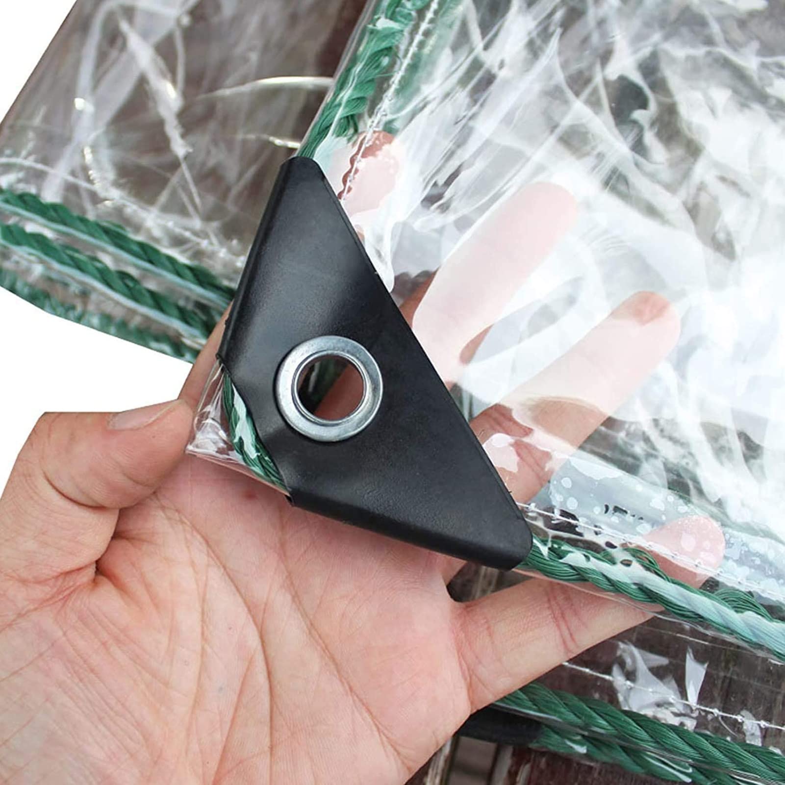 Bâche imperméable ultra-résistante en PVC transparent anti-déchirure