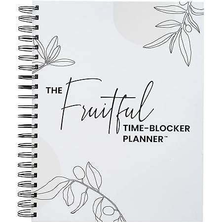 52-Weeks Undated, Time Blocking Planner, Increase Productivity and Improve Time Management, Set Annual & Monthly Goals, Hardcover, Wire Bound, Instructions on How to Time Block (White Matte)
