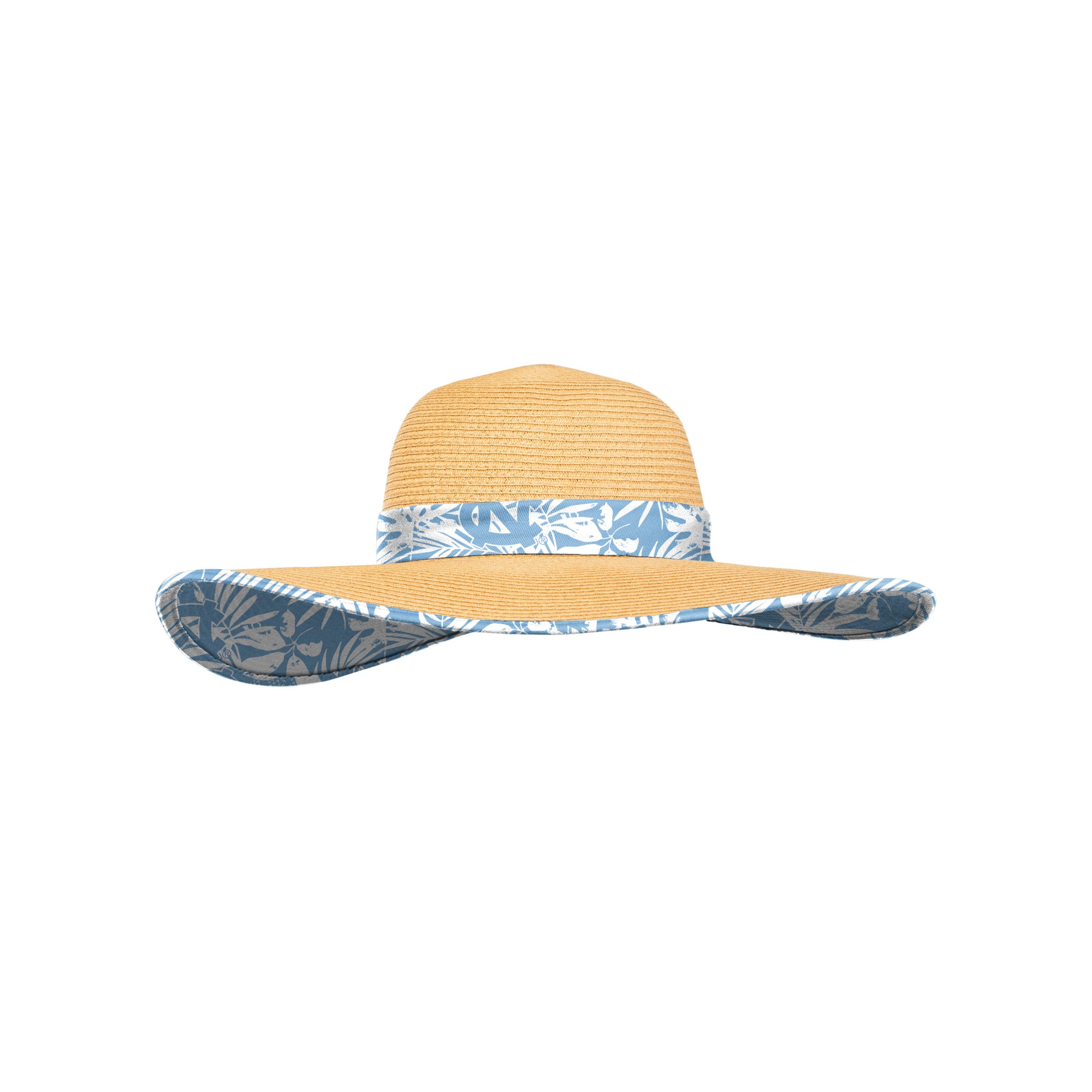 FOCO NCAA Womens NCAA College Ladies Team Logo Floral Straw Sun Hat