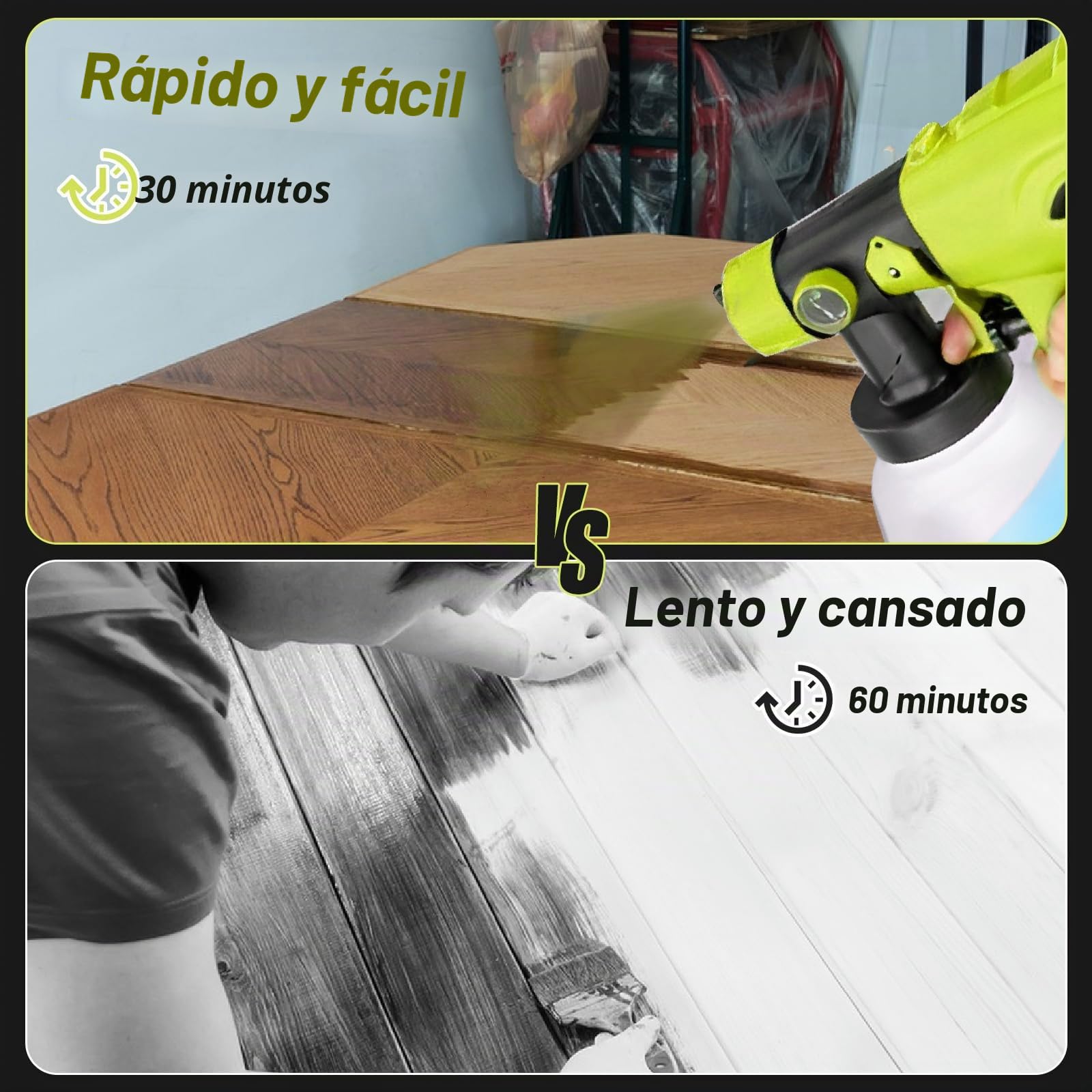 Sistema de pulverización de pintura a batería Ryobi 18 V, pistola eléctrica portátil con 4 boquillas (1/1,8/2,5/3 mm), 3 patrones y depósito de 1000 ml
