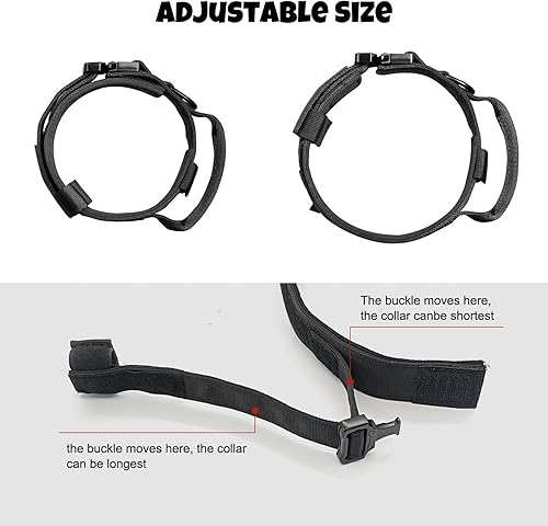 Miniatura 3 de Collar táctico personalizado para perro con parches de nombre y números, collar de perro personalizado con hebilla de metal de liberación rápida,