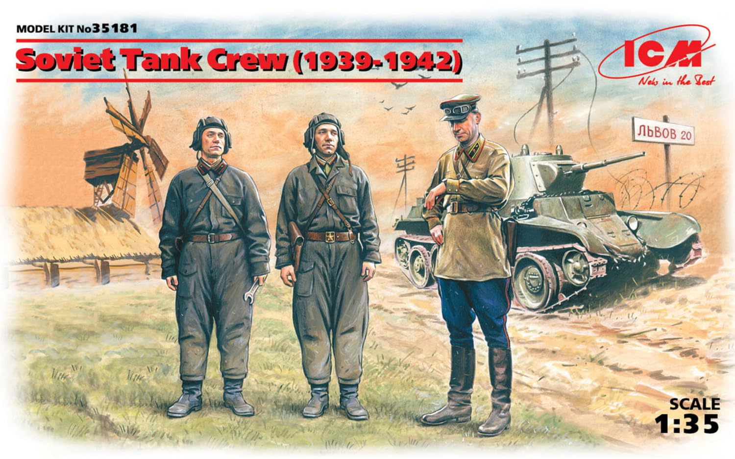 Amazon.co.jp: ICM 1/35 ソビエト戦車兵 (1939年-1942年) プラモデル