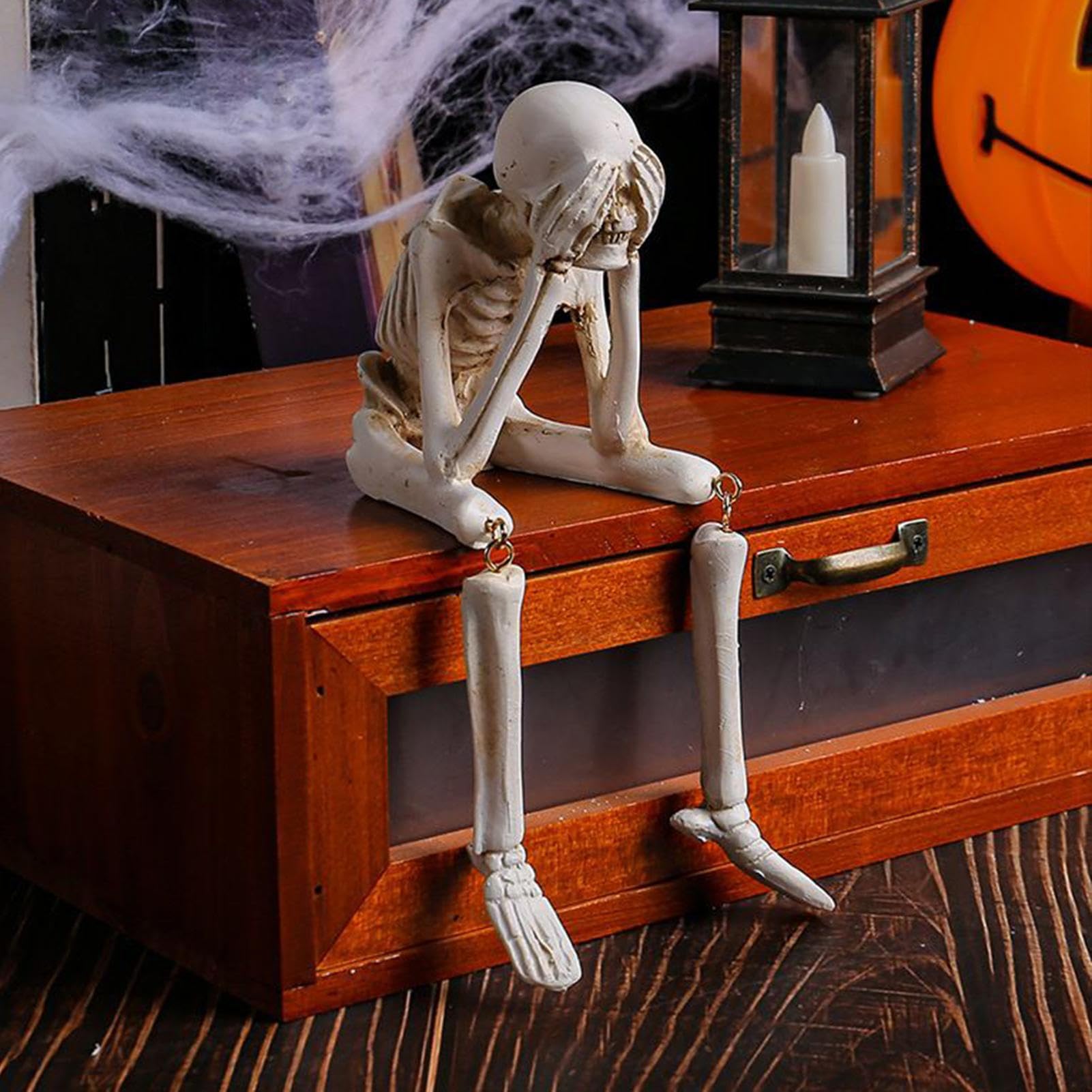 Scheletri per Halloween | Figura 3 pezzi,Statue realistiche per festa Halloween negozio scuola soggiorno casa infestata decorazione sfondo foto
