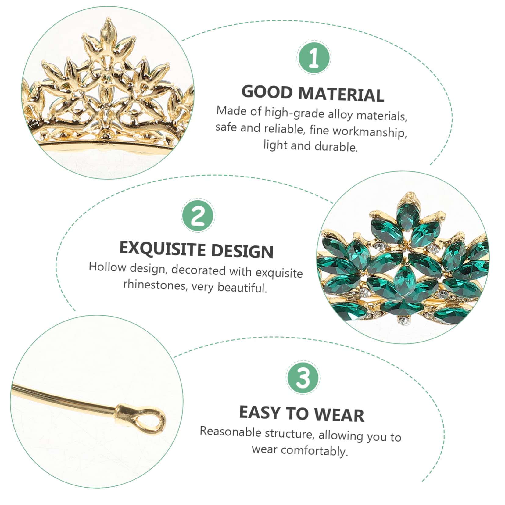 FRCOLOR 3 Tocados de Novia para Boda Diadema con de Imitación para Fiesta de Bodas.
