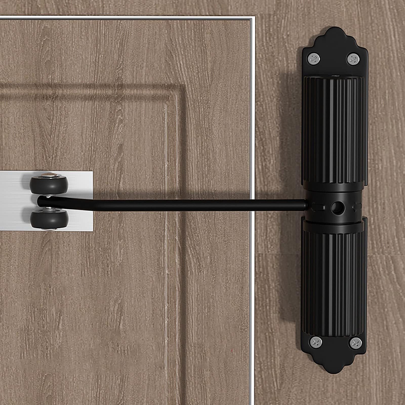 Ferme-porte hydraulique robuste – Sécurité automatique à ressort pour portes intérieures et extérieures avec indice d'incendie